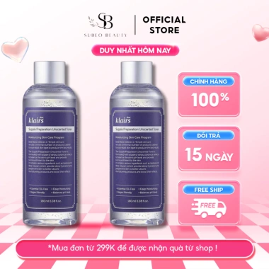 Nước hoa hồng không mùi Klairs Preparation 180ml - Dưỡng ẩm mềm da, giảm giá 259k