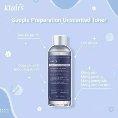 Nước hoa hồng không mùi Klairs Preparation 180ml - Dưỡng ẩm mềm da, giảm giá 259k