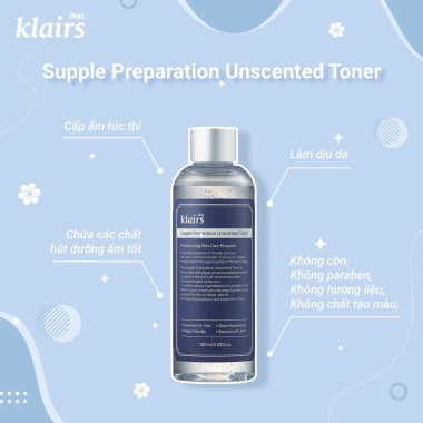 Nước Hoa Hồng Không Mùi Klairs Supple Preparation – Toner Dưỡng ẩm, mềm da, chỉ 250k 4 Nước Hoa Hồng Không Mùi Klairs Supple Preparation – Toner Dưỡng ẩm, mềm da, chỉ 250k 4