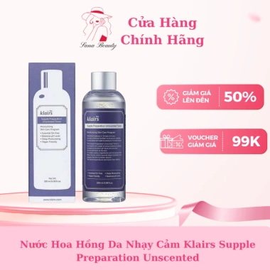 Nước Hoa Hồng Klairs Supple Preparation Không Mùi – Toner Dưỡng ẩm, Giá 350.000₫