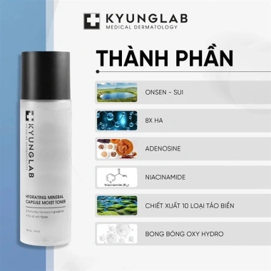 Nước hoa hồng Kyung Lab Hydrating Mineral Capsule Moist Toner 150ml - Dưỡng ẩm sâu, giảm giá 375k