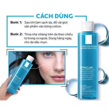 Nước hoa hồng La Roche Posay Effaclar Lotion BHA da dầu mụn - 389.000 VND 4