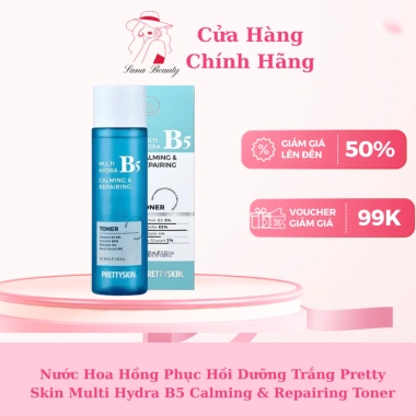 Nước hoa hồng Pretty Skin Multi Hydra B5 Toner dưỡng trắng, phục hồi, giá 410.000 VND