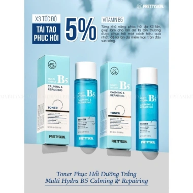Nước hoa hồng Pretty Skin Multi Hydra B5 Toner dưỡng trắng, phục hồi, giá 410.000 VND