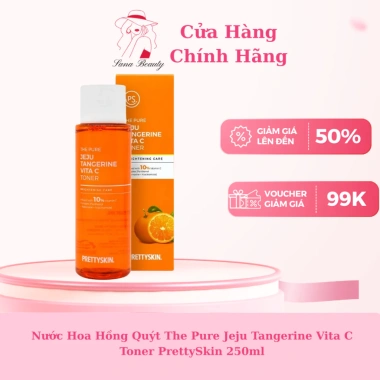 Nước Hoa Hồng Quýt The Pure Jeju Tangerine Vita C Toner 250ml – Dưỡng ẩm, sáng da, giá 340.000₫
