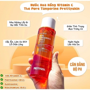 Nước Hoa Hồng Quýt The Pure Jeju Tangerine Vita C Toner 250ml – Dưỡng ẩm, sáng da, giá 340.000₫