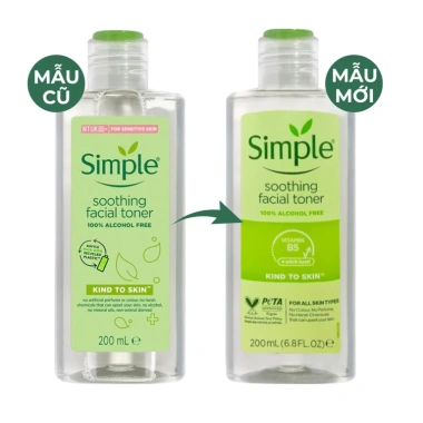 Nước hoa hồng Simple Kind To Skin Toner không cồn: Dịu nhẹ, an toàn cho mọi loại da, giảm giá 120.000₫