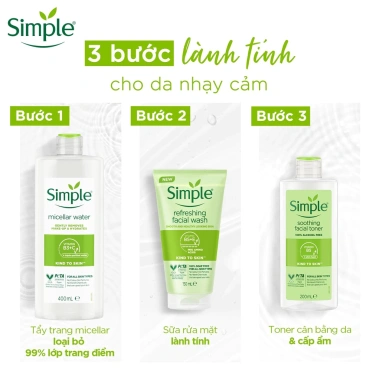 Nước hoa hồng Simple Smoothing Toner 200ml - Cân bằng da nhạy cảm, giảm giá 95.000₫ 5