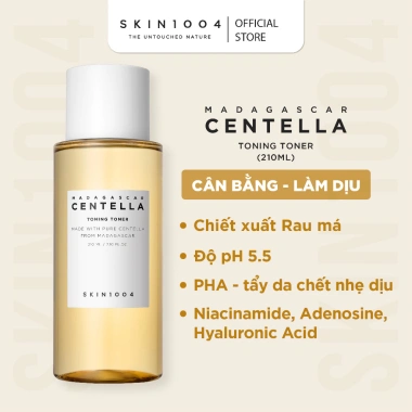 Nước hoa hồng SKIN1.004 Madagascar Centella Toner 210ml - Dưỡng ẩm, làm dịu da, giảm mụn, giá ưu đãi 358.000đ
