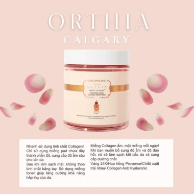Nước Hoa Hồng Toner Pad Orthia Collagen 24K Rose Gold Dưỡng da sâu giảm 22%