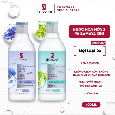 Nước hoa hồng YA SAMAYA 400ml Toner 3in1 Hyaluronic 10% Huyết thanh - 105.000đ 3 Nước hoa hồng YA SAMAYA 400ml Toner 3in1 Hyaluronic 10% Huyết thanh - 105.000đ 3