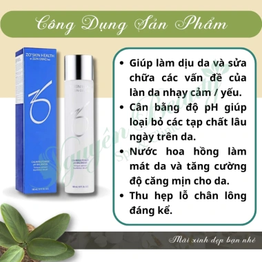 Nước hoa hồng Zo Calming Toner 180ml Cấp ẩm, thu nhỏ lỗ chân lông, chỉ 1.090.000đ 2