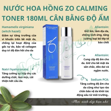 Nước hoa hồng Zo Calming Toner 180ml Cấp ẩm, thu nhỏ lỗ chân lông, chỉ 1.090.000đ 4