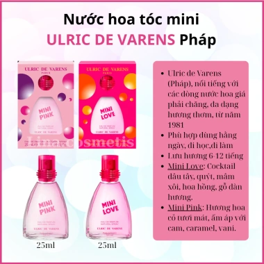 Nước hoa Mini 25ml ED Ulric De Varens France – Hương ngọt mát dịu, chỉ 410.000₫