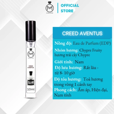 Nước hoa nam Creed Aventus 10ml - Hương thơm cao cấp, giá ưu đãi 126.000₫ 2