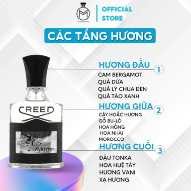 Nước hoa nam Creed Aventus 10ml - Hương thơm cao cấp, giá ưu đãi 126.000₫ 3