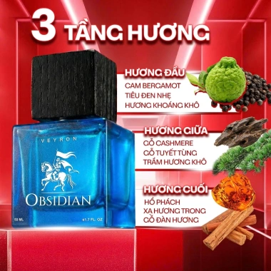 Nước Hoa Nam SHIMANTO Veyron Obsidian 50ml - Mua 1 Tặng 1 Chiết 10ml Giá 390k 3