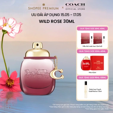 Nước hoa nữ Coach Wild Rose EDP 30ml - Giảm còn 1,5 triệu, hương hồng hoang dã