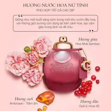 Nước hoa nữ Coach Wild Rose EDP 30ml - Giảm còn 1,5 triệu, hương hồng hoang dã 2 Nước hoa nữ Coach Wild Rose EDP 30ml - Giảm còn 1,5 triệu, hương hồng hoang dã 2