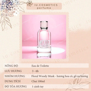 Nước hoa nữ DSQUARED2 Wood Pour Femme 100ml EDT/EDP - Nồng nàn, quý phái - Giá chỉ 908.500₫ tại iu.cosmetics