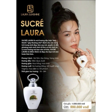 Nước hoa nữ Laura Sunshine Sucré 100ml - Nữ tính, dịu dàng, giảm còn 990k Nước hoa nữ Laura Sunshine Sucré 100ml - Nữ tính, dịu dàng, giảm còn 990k