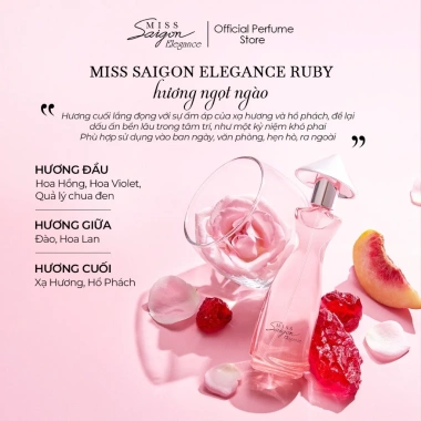 Nước hoa nữ Miss Saigon Elegance Ruby 50ml - Hương ngọt ngào, giá chỉ 720.000 VND 2