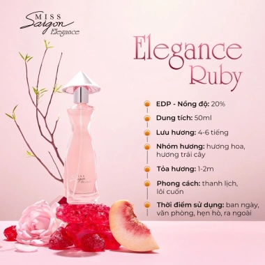 Nước hoa nữ Miss Saigon Elegance Ruby 50ml - Hương ngọt ngào, giá chỉ 720.000 VND 3