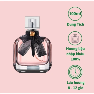 Nước Hoa Nữ Mon Paris 100ml Mùi Ngọt Sang Trọng, Lưu Hương 12h, Giá 145k