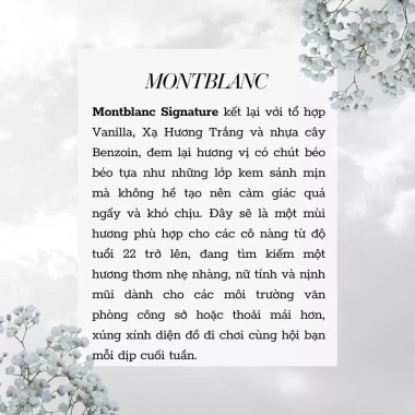 Nước Hoa Nữ MontBlanc Signature hương kem vani nhẹ nhàng, nữ tính, baby - Giá 125.000 VND (giảm 35k) 4