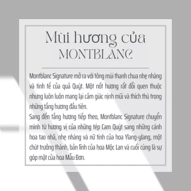 Nước Hoa Nữ MontBlanc Signature hương kem vani nhẹ nhàng, nữ tính, baby - Giá 125.000 VND (giảm 35k) 5