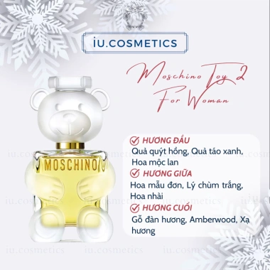 Nước Hoa Nữ Moschino Toy 2 EDP 100ml - Hương Gấu Hồng Ngọt Ngào, Mê Hoặc - Giá Ưu Đãi 780.290₫