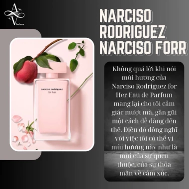 Nước hoa nữ Narciso For Her hồng nhạt 10ml Nữ tính ngọt ngào, giảm còn 205.000 VND