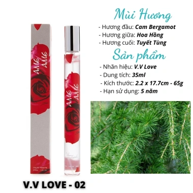 Nước hoa nữ quyến rũ thơm lâu dạng ống sang trọng 35ml V.V LOVE Diki giảm giá 30.000 VND 3