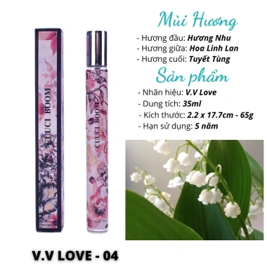 Nước hoa nữ quyến rũ thơm lâu dạng ống sang trọng 35ml V.V LOVE Diki giảm giá 30.000 VND 5