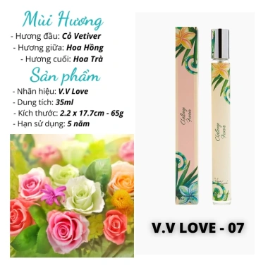 Nước hoa nữ quyến rũ thơm lâu dạng ống sang trọng 35ml V.V LOVE Diki giảm giá 30.000 VND 10