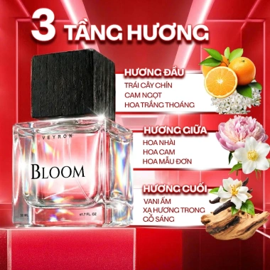 Nước hoa nữ SHIMANTO Veyron Bloom 50ml chính hãng mua 1 tặng 1 chiết 10ml, quà tặng