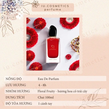 Nước hoa nữ Sì Vàng Đỏ 100ml - Hương quyến rũ đẳng cấp, giá ưu đãi 755k