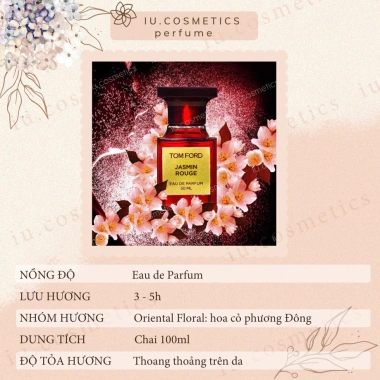 Nước hoa nữ Tom Ford Jasmin Rouge EDP 100ml - Hương hoa quyến rũ, giá chỉ 812.500 VND