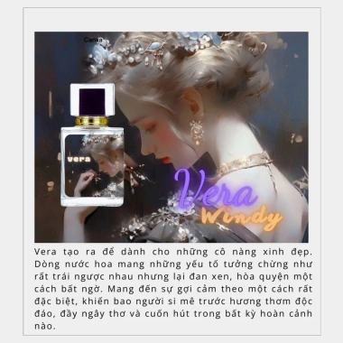 Nước Hoa Nữ Windy Vera 50ml - Rạng Rỡ, Quý Tộc, Xịt Tiện Lợi, Lưu Hương 6-8h, Giá Ưu Đãi 29.000₫ 3