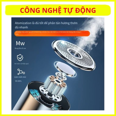 Nước hoa ô tô 3 chế độ thông minh - Cao cấp, thơm lâu, thoáng mát hương hoa nhài 600.000₫ 5