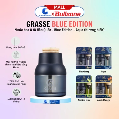Nước hoa ô tô Bullsone Grasse Blue - Hỏa Tốc Blackberry Aqua Apple Mango Lime Chính Hãng