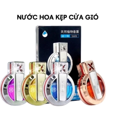 Nước hoa ô tô Bushineco X kẹp cửa gió thơm mát khử mùi chống say xe giảm giá 43.000đ
