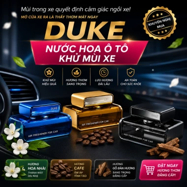 Nước hoa ô tô cao cấp Duke 100% thiên nhiên – Khử mùi, chống say xe, chính hãng, chỉ 228.000₫ 2