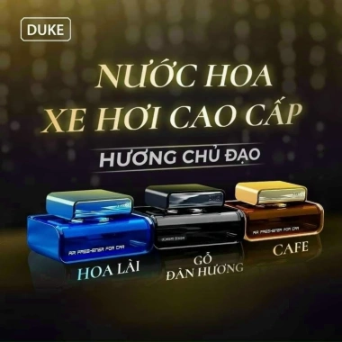 Nước Hoa Ô Tô DUKE Chính Hãng Cao Cấp 100% Thiên Nhiên - Khử Mùi, Chống Say Xe, An Toàn Sức Khỏe - Giá 200.000 VND
