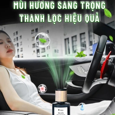 Nước hoa ô tô XCHAT hương hoa, gỗ trầm ấm, khử mùi, chống say xe, bảo hành 12 tháng 499k