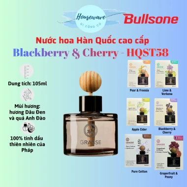 Nước hoa ôtô Bullsone Grasse Diffuser 105ml Grapefruit Peony - Chính hãng, 279k