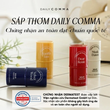 Nước hoa sáp Daily Comma Solid Perfume 4 mùi, hương dịu nhẹ, thiết kế nhỏ gọn, giá ưu đãi 125.000đ