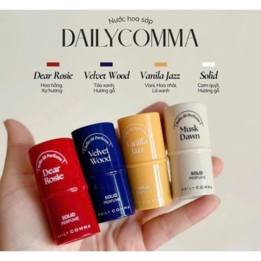 Nước hoa sáp Daily Comma Solid Perfume 4 mùi, hương dịu nhẹ, thiết kế nhỏ gọn, giá ưu đãi 125.000đ 6 Nước hoa sáp Daily Comma Solid Perfume 4 mùi, hương dịu nhẹ, thiết kế nhỏ gọn, giá ưu đãi 125.000đ 6