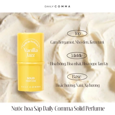 Nước hoa sáp Daily Comma Solid Perfume 4 mùi, hương dịu nhẹ, thiết kế nhỏ gọn, giá ưu đãi 125.000đ