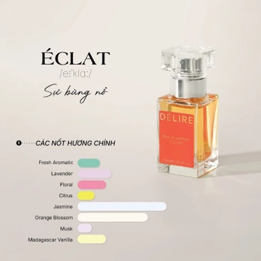 Nước hoa thuần chay Pháp Délire ÉCLAT 15ml thơm lâu, sang trọng, quà tặng người yêu 6 Nước hoa thuần chay Pháp Délire ÉCLAT 15ml thơm lâu, sang trọng, quà tặng người yêu 6
